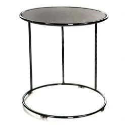 B&T Petty Wood Round Side Table Accent Tables