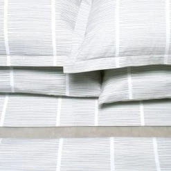 Area Pins Grey Printed Cotton Flat Sheet Modern Bedroom