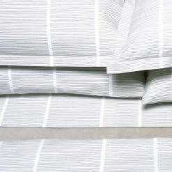 Area Modern Bedroom Pins Grey Printed Cotton Fitted Sheet