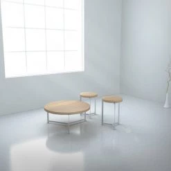 DK3 Plateau Round Coffee-Side Table Accent Tables