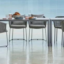Cane-Line Pure 78.8" Aluminum Rectangular Dining Table