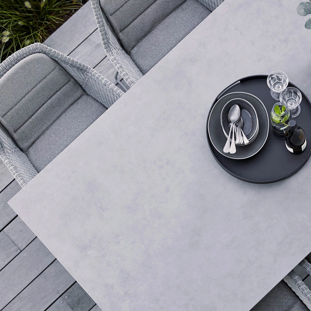 Cane-Line Pure 78.8" Aluminum Rectangular Dining Table 5 Cane-Line Pure 78.8" Aluminum Rectangular Dining Table