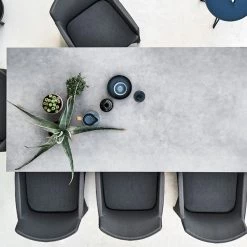 Cane-Line Pure 78.8" Aluminum Rectangular Dining Table 36 Cane-Line Pure 78.8