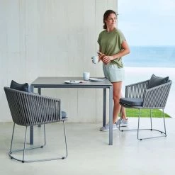 Cane-Line Pure Aluminum Square Dining Table