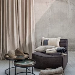 Ethnicraft Round Tray Coffee Table Set