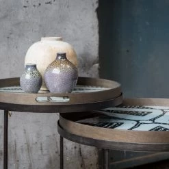 Ethnicraft Round Tray Side Table