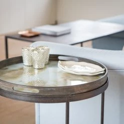 Ethnicraft Round Tray Side Table