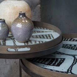 Ethnicraft Round Tray Side Table