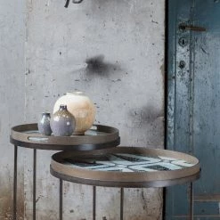 Ethnicraft Round Tray Side Table