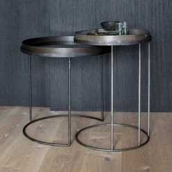 Ethnicraft Round Tray Side Table