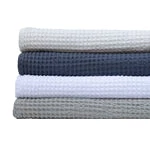 Area Accent Pillows/Throws Sally White Cotton Blanket