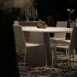 B&T Seri Wood Ellipse Table