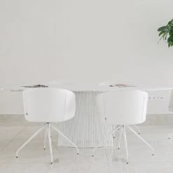 B&T Seri Wood Ellipse Table