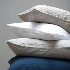 Area Simone White Pillow Cases (Pair) Bedding