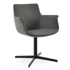 SohoConcept Modern Dining Bottega Arm 4 Star Swivel Chair