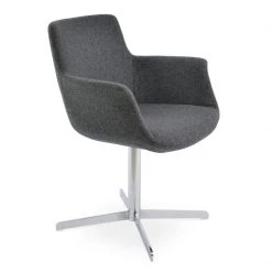 SohoConcept Modern Dining Bottega Arm 4 Star Swivel Chair