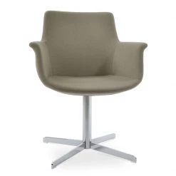 SohoConcept Modern Dining Bottega Arm 4 Star Swivel Chair