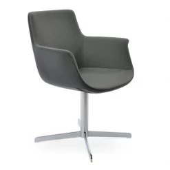 SohoConcept Modern Dining Bottega Arm 4 Star Swivel Chair