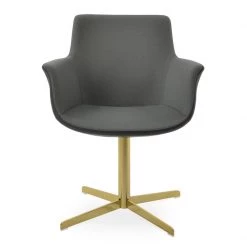SohoConcept Modern Dining Bottega Arm 4 Star Swivel Chair