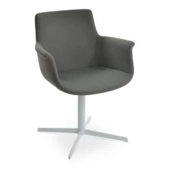SohoConcept Modern Dining Bottega Arm 4 Star Swivel Chair