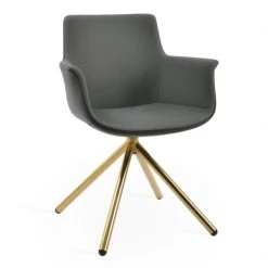 SohoConcept Modern Dining Bottega Swivel Stick Arm Chair