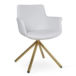 SohoConcept Modern Dining Bottega Swivel Stick Arm Chair