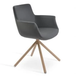 SohoConcept Modern Dining Bottega Swivel Stick Arm Chair