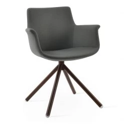 SohoConcept Modern Dining Bottega Swivel Stick Arm Chair