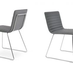 SohoConcept Modern Dining Corona Full Upholstery Handle Back Wire Dining Chair