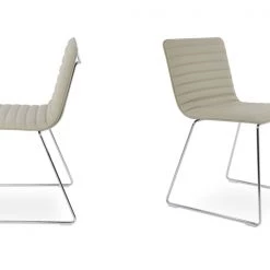 SohoConcept Modern Dining Corona Full Upholstery Handle Back Wire Dining Chair