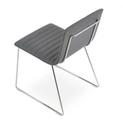 SohoConcept Modern Dining Corona Full Upholstery Handle Back Wire Dining Chair