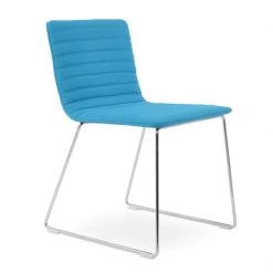 SohoConcept Modern Dining Corona Full Upholstery Handle Back Wire Dining Chair