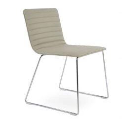 SohoConcept Modern Dining Corona Full Upholstery Handle Back Wire Dining Chair