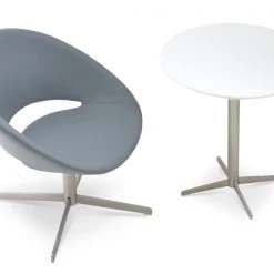 SohoConcept Modern Dining Crescent 4 Star Swivel Dining Chair