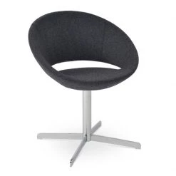 SohoConcept Modern Dining Crescent 4 Star Swivel Dining Chair