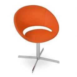 SohoConcept Modern Dining Crescent 4 Star Swivel Dining Chair