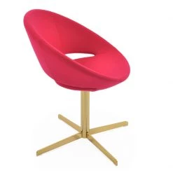 SohoConcept Modern Dining Crescent 4 Star Swivel Dining Chair