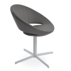 SohoConcept Modern Dining Crescent 4 Star Swivel Dining Chair