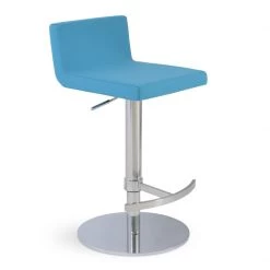 SohoConcept Dallas Piston Stool T-Foot Rest Round Base