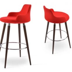 SohoConcept Dervish Wood Counter Stool