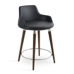 SohoConcept Dervish Wood Counter Stool