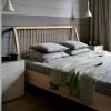 Ethnicraft Modern Bedroom Spindle Oak Bed With Slats