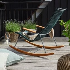 Houe Click Rocking Chair With Bamboo Armrests And Runners Accent Chairs