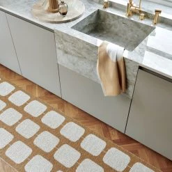 Pappelina Sten Ochre & Vanilla Runner Rug