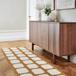 Pappelina Sten Ochre & Vanilla Runner Rug