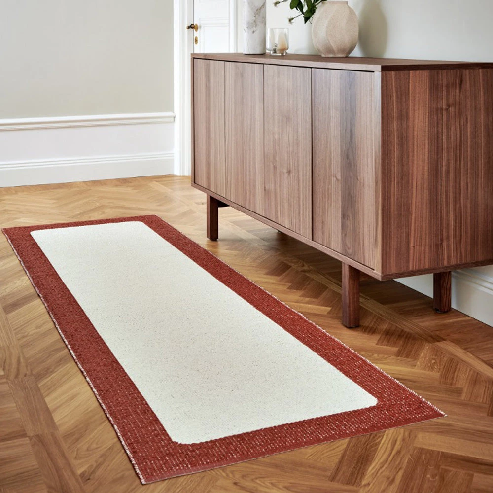 Pappelina Ilda Brick & Vanilla Runner Rug 5 Pappelina Ilda Brick & Vanilla Runner Rug