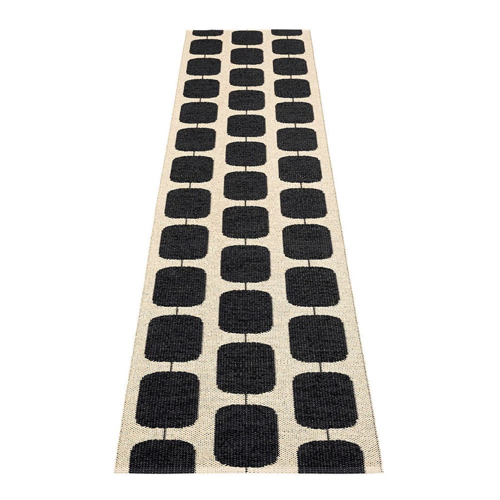 Pappelina Sten Black & Cream Runner Rug 6 Pappelina Sten Black & Cream Runner Rug