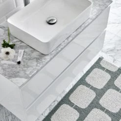 Pappelina Sten Army & Fossil Grey Runner Rug