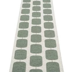 Pappelina Sten Army & Fossil Grey Runner Rug