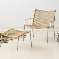 Cane-Line Straw Flat Weave Footstool 11 Cane-Line Straw Flat Weave Footstool